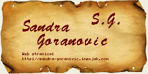 Sandra Goranović vizit kartica